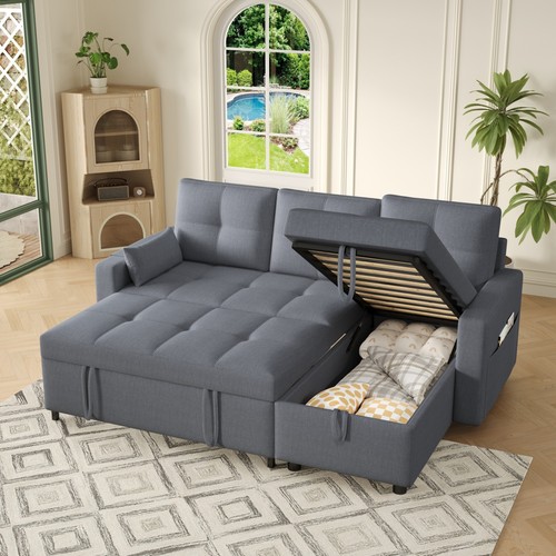 Shaped corner sofa bed pull - sofa,