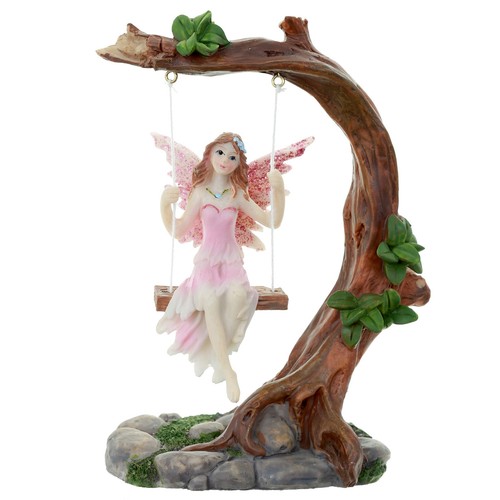 Swinging fairy tree swing - on,