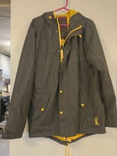 Ringspun Mens Large Rain Jacket Grey / Yellow Never Worn