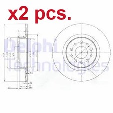 X2 PCS REAR BRAKE DISC ROTOS