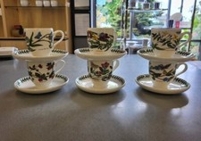 PORTMEIRION BOTANIC GARDEN COFFEE CUP & SAUCER TRADITIONAL set of 6