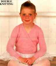 0272 Knitting Girls Wrap Ballet Top Cardigan 22-30ins DK - Vintage Pattern Copy