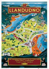 LLandudno Map 1960s Wales