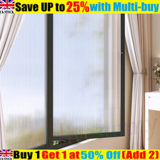 2M Reeded Glass Window Film Bubble Free Static Cling Privacy Glass Vinyl Film.UK