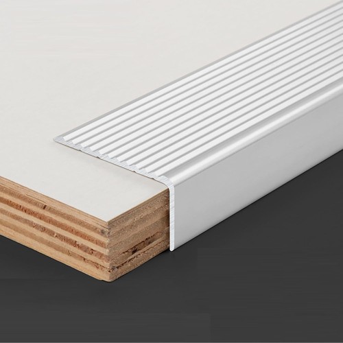 Aluminium stair nosing trim - aluminium,