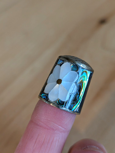 Abalone inlaid sewing - inlaid,