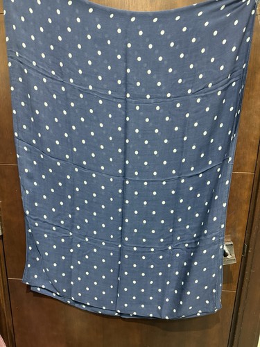 Navy polka dot double sided - polka,