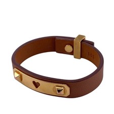 HERMES Hermes Asdukur Bracelet High Ankle Bangle Arm Wrist Brown Unisex