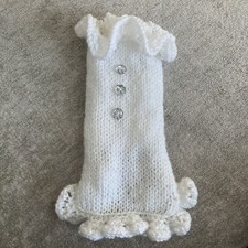 XS Chihuahua/Puppy White Sparkle Jumper/Coat