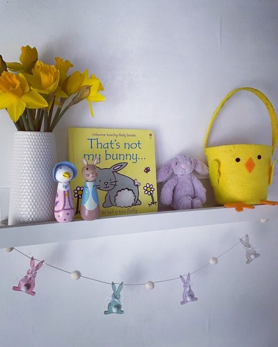 Bunny garland wooden bunnies - |,