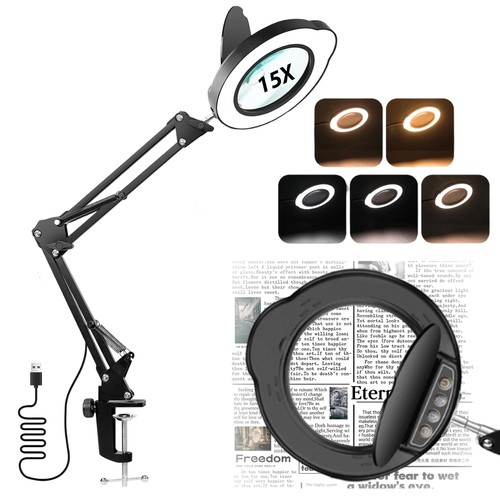 15x magnifying glass - glass, desk