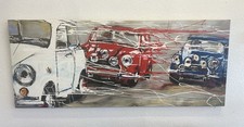 Italian Job Three Minis Painting On Canvas Signed and Numbered - Paul Kenton