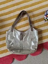 White Stufff Women’s Leather Handbag Silver