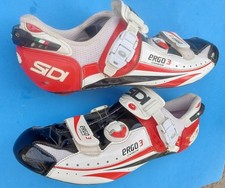 SiDi Ergo 3 Carbon 46 EU/ US 11 Mens road shoe white Red 3-bolt Italy