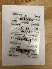 Crafters Companion - Happy Sentiments - Clear Stamp Sets