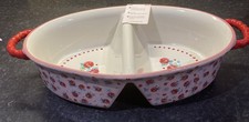 CATH KIDSTON Ceramic pink  FLORAL Oval DIVIDED SERVING DISH