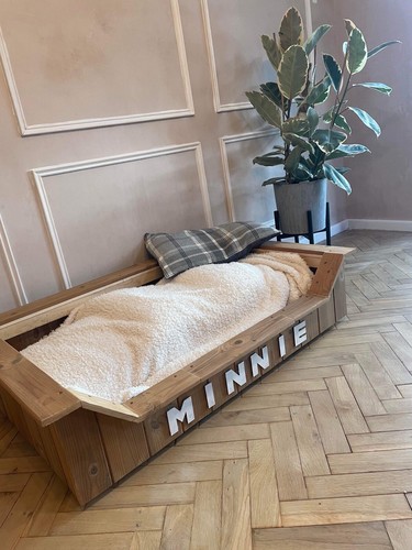 Handmade wooden dog beds - dog,