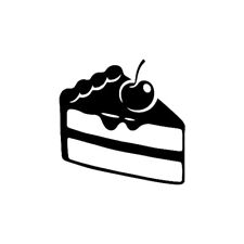 Cake Pie Vinyl Decal Sticker Wall, Door, Cafe, kitchen, Lounge, Bakery, Fridge