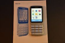 Nokia C3-01 - Silver (Three) Mobile Phone & Manual VGC needs unlocking