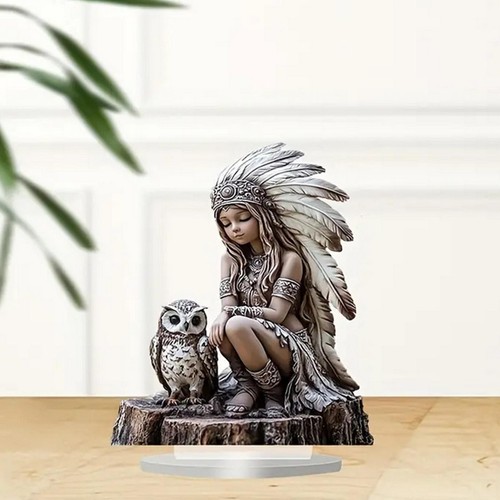 Indian girl owl - indian, sign