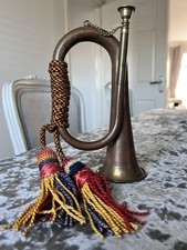 Vintage brass copper bugle - brass,