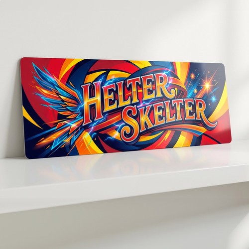 Helter skelter sign 28cm - helter,