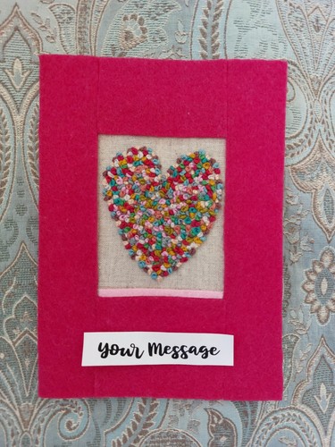 Embroidered pink birthday - embroidered,