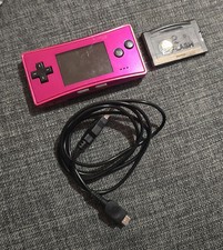 Nintendo Gameboy Micro Console Pink + Games + Charging Cable