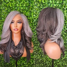 100% Human Hair Wig Dark Black