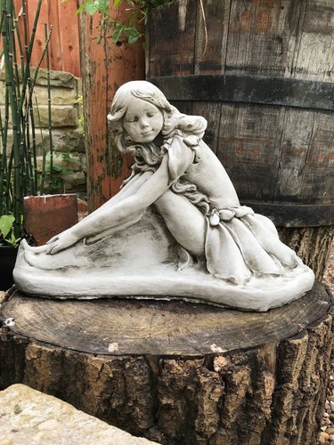Flower fairy pixie girl stone - flower,