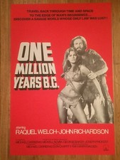 One Million Years B.C 1966 Original British Fantasy Film Poster Raquel Welch 