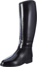 NEW HKM Ladies PVC Riding Boots, Std Length/Width, Black, UK7 /EU41, H43cm C39cm