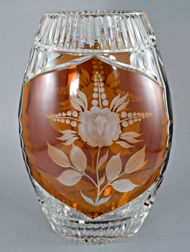 Vintage bohemian amber - amber, clear