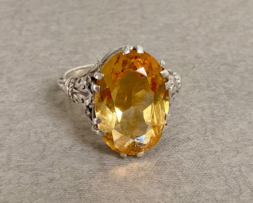 Vintage silver and citrine - silver,