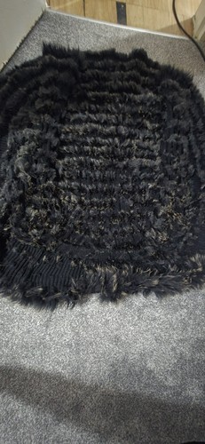 Real rabbit fur cardigan - real,