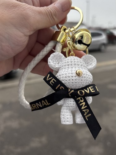 Cute resin bear bag charm - bag,