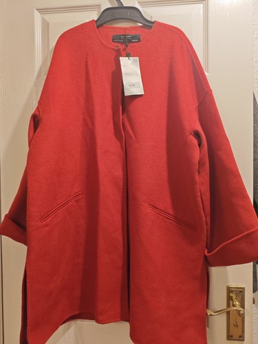 Zara wool coat jacket burgundy - zara,