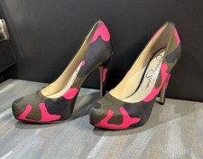 Jessica Simpson JA-PARISAH Neon Camo Print Stiletto Heels Size 5M NEW!!