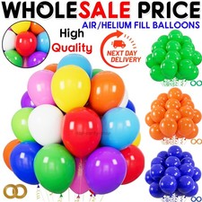 100 X Latex PLAIN BALOON BALLONS helium BALLOONS Quality Party Birthday Wedding