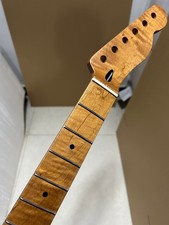 DIY 22 Fret 25.5inch Electric Guitar Neck Roasted Flame Maple parts Replacement