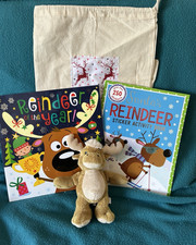 Reindeer story sack, 2 books +