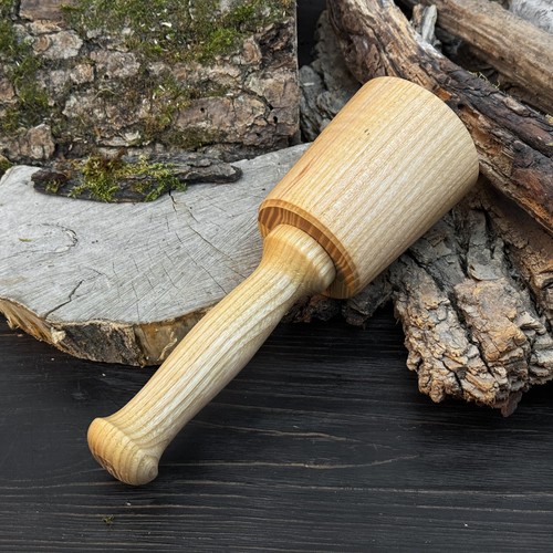Ash wood round mallet - round, for