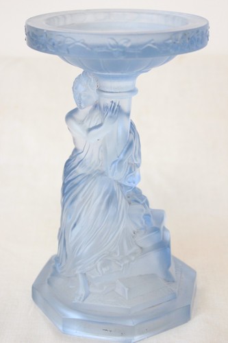 Art deco frosted blue glass - deco,