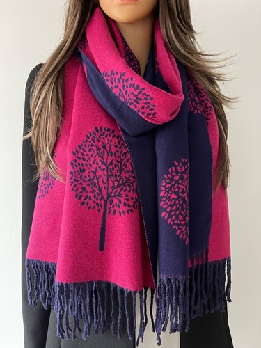 Navy tree life blanket - navy,