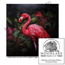 Flamingo Tropical Leaf Fabric
