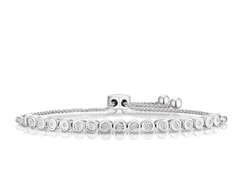 Sterling silver diamond - 9.4",