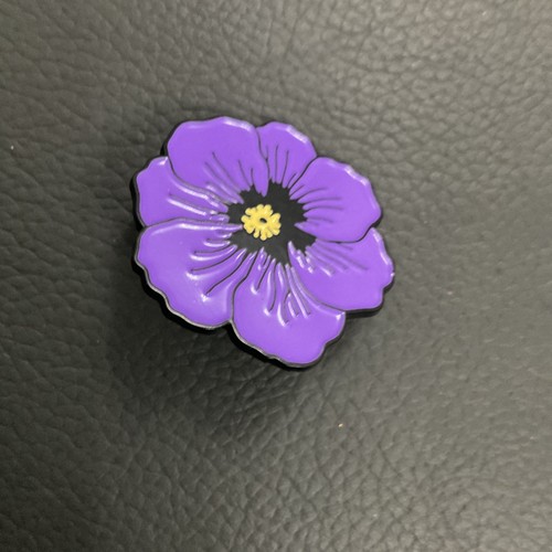 Purple flower brooch - purple, pin