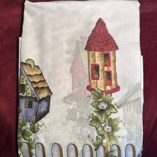 Kitchen Curtain Birdhouse Tier