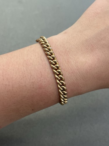 Antique gold plated link - gold,