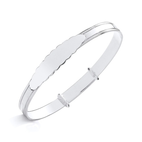Sterling silver scalloped - silver, id
